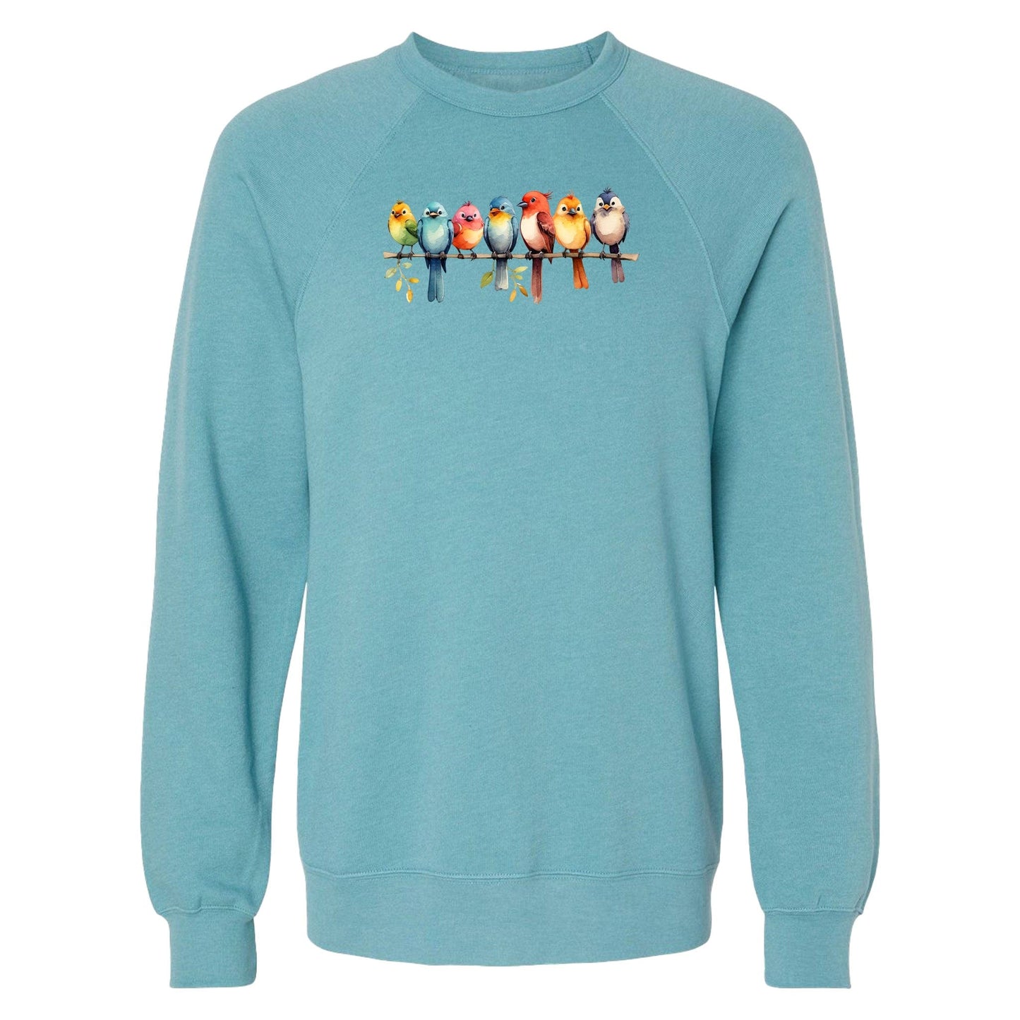 Cute & Colorful Bird Raglan Sweatshirt