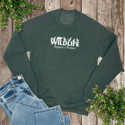 Respect & Protect Wildlife Raglan Sweatshirt