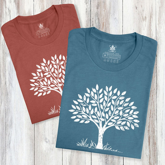 Soft and cute, nature tree t-shirts for outdoor lovers. 